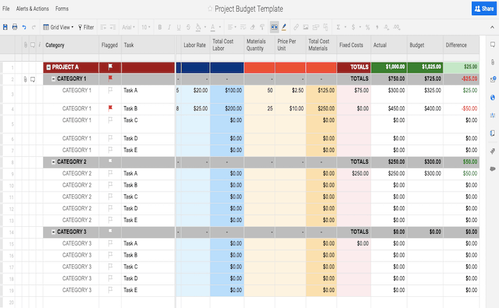 microsoft excel budget spreadsheet templates